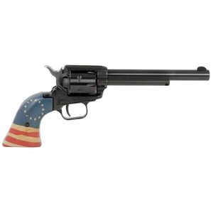Heritage Mfg RR22B6HBR Rough Rider Betsy Ross 22 LR 6rd 6.50" Overall Black Steel with American Flag Polymer Grip