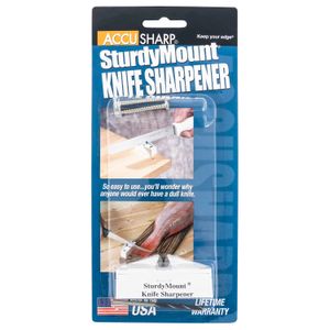 AccuSharp 004C SturdyMount Knife & Tool Sharpener Diamond Tungsten Carbide Sharpener Gray