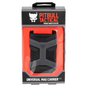 Pitbull Tactical UMC02BLK Universal Mag Carrier IWB/OWB Multi-Caliber 1.50" Belt Black Polymer