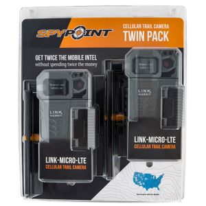 Spypoint LINKMICROLTETWIN Link-Micro-LTE USA Nationwide Gray None Display 10 MP Resolution SD/SDHC Card 32GB Memory 2 pk