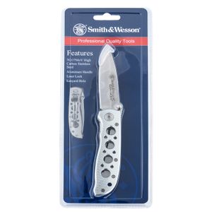 Smith & Wesson Knives CK105HCP Smith & Wesson Extreme Ops 3.20" Folding Drop Point Plain 7Cr17MoV High Carbon SS Blade Aluminum Handle