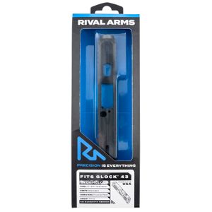 Rival Arms RA-RA12G305C Faction Series Slide A1 with Front & Rear Serrations Cerakote Graphite 17-4 Stainless Steel for Glock 43X
