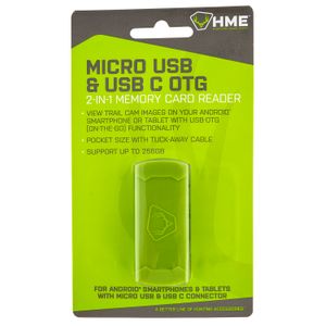 HME HME-SDCRAND Memory Card Reader Android Up To 256GB Black/Green