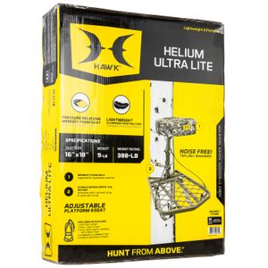 Hawk HWK-FPRA Helium Ultra Lite Hang-On Gray Powder-Coating Aluminum 16" W x 10"