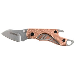 Kershaw 1025CUX Cinder  1.40" Folding Drop Point Plain Stonewashed 3Cr13 SS Blade Copper Handle