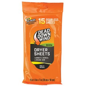 Dead Down Wind 11913 Dryer Sheets  8" X 7" 15 Per Pkg Natural Woods Scent