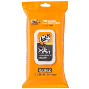 Dead Down Wind 1355 Wash Cloths Value Pack 8" X 8" 25 Count Unscented
