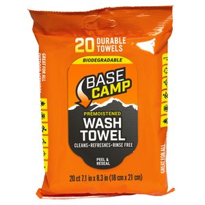 Dead Down Wind 1356 Base Camp Wash Towels Textured/Biodegradable 7.1" X 8.3" 20 Per Pkg