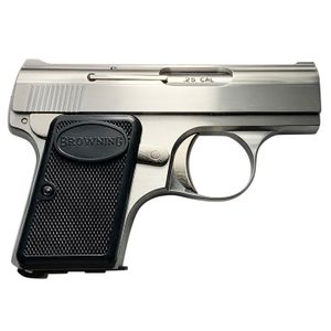 Precision Small Arms GR4004 Stainless Steel  25 ACP 6+1 Carbon Titanium Stainless Steel Checkered Black Polymer Grip