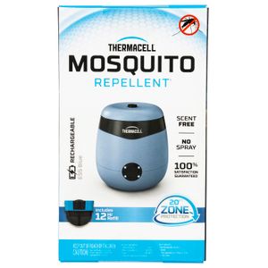 Thermacell E55B E-Series Rechargeable Repeller Light Blue Effective 20 ft Odorless Repellent Effective Up to 12 hrs