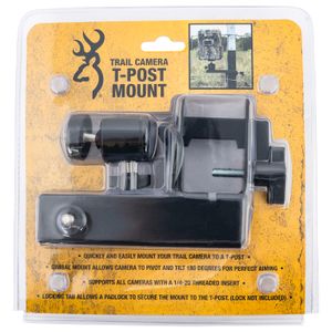 Browning Trail Cameras CTM T-Post Game Camera Mount Fits Browning Trail Cameras Black Powder Coated Steel