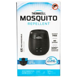 Thermacell E55X E-Series Rechargeable Repeller Charcoal Gray Effective 20 ft Odorless Repellent Effective Up to 12 hrs