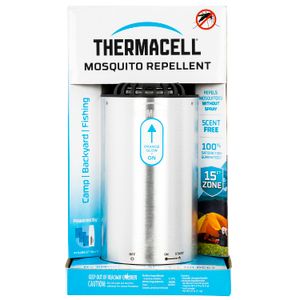 Thermacell MRME Camping Edition Mosquito Repeller Brushed Nickel Effective 15 ft Odorless Repellent