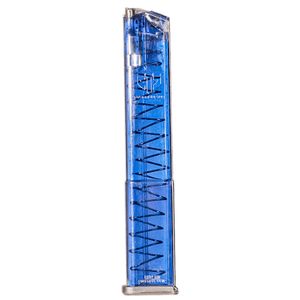 ETS Group GLK-18G2BLU Pistol Mags  Clear Blue Extended with Gen2 Floor Plate 31rd for 9mm Luger Glock 34,17,26,19,45,19x,18