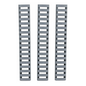 ERGO Low-Pro Picatinny Ladder Rail Cover 18 Slot 3 Pack Polymer Graphite Grey