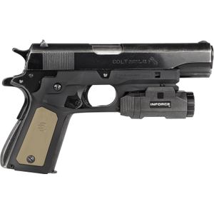 Recover Tactical CC3P-0102 Frame Grip  Black Polymer Frame with Interchangeable Black & Tan Panels for Standard Frame 1911