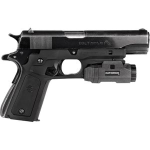 Recover Tactical CC3P-0104 Frame Grip  Black Polymer Frame with Interchangeable Black & Gray Panels for Standard Frame 1911