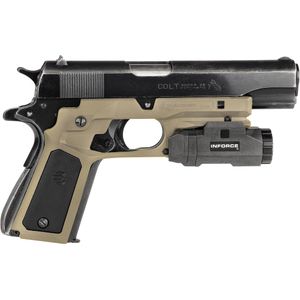 Recover Tactical CC3P-0201 Frame Grip  Tan Polymer Frame with Interchangeable Black & Tan Panels for Standard Frame 1911