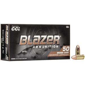 Blazer Brass 9mm 115GR FMJ 50RDS
