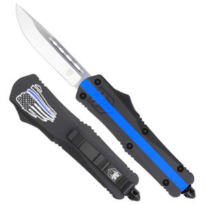 CobraTec Knives MCUSAFS3DNS FS-3  Medium 3" OTF Dagger Plain D2 Steel Blade 4.50" Aluminum Cerakoted Handle Includes Glass Breaker/Pocket Clip