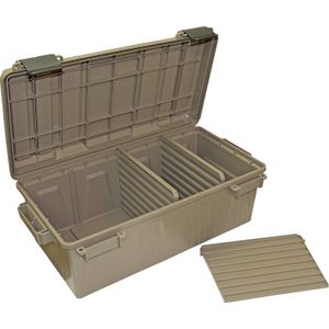 MTM Case-Gard ACDC30 Ammo Crate Divided Utility Box Beige Polypropylene 21" x 11.2" x 7.5" 75 lbs
